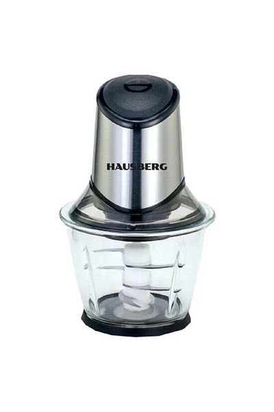 Hausberg Electric chopper, 400/500 W power, 1.2l glass bowl, 6 stainless steel knives, 1 speed