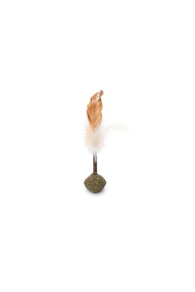 Beeztees Cat Toy, Matatabi Feather and Catnip Ball in the Mouth, 16cm