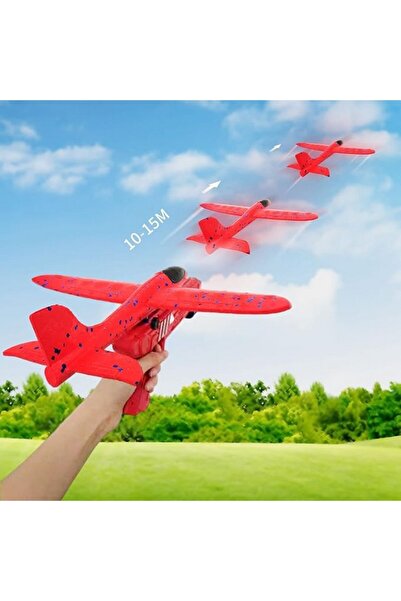 OEM Toy set of 2 light cork planes, red/blue planner type, with catapult gun