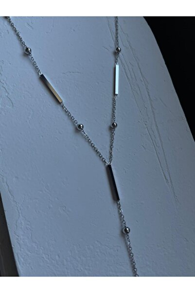 Onsiletişim LOTUSBYUKET 316L VIP سلسلة فضية بتصميم خاص على شكل حرف Y قلادة من...