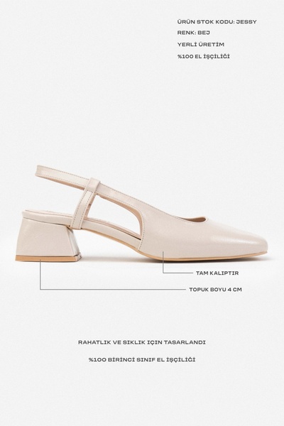 NİŞANTAŞI SHOES Jessy béžové vrásčité matné dámské baleríny s elastickou podrážkou na krátkém podpatku