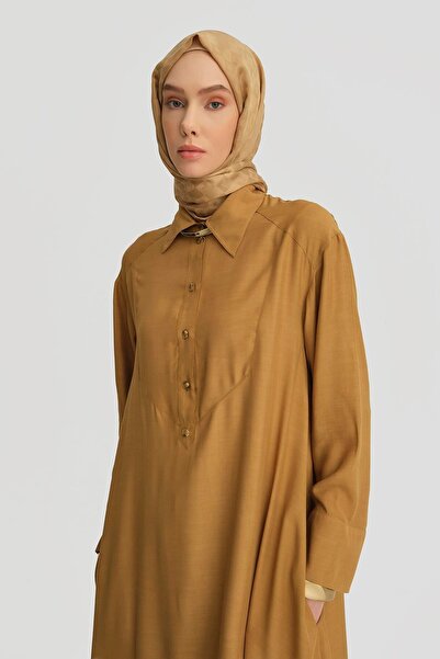 Armine Oversize Tunik Elbise 25y4701 Sahra