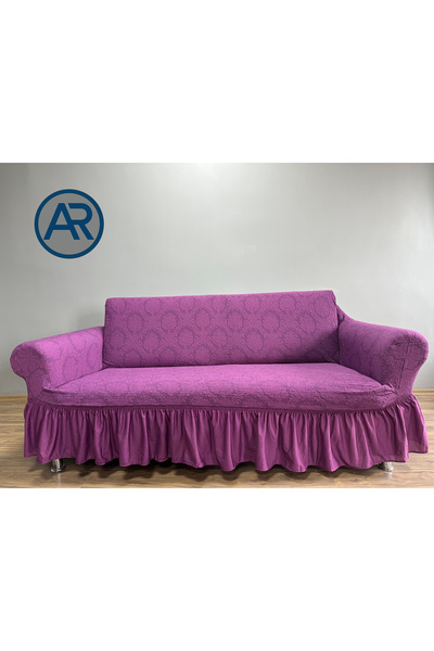 ARTUÇ JAKARLİ OSMANLİ DESEN 3 KİŞİLİK LASTİKLİ ETEKLİ KOLTUK ÖRTÜSÜ KOLTUK KI...