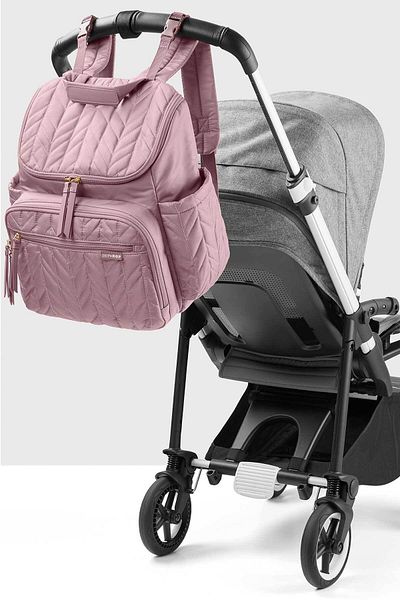 Skip Hop Pink Jersey Mother Baby Care Bag