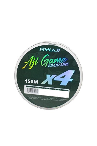 RYUJI AJI GAME 4X, 150M, DARK GREEN İP MİSİNA Standart-0.03MM