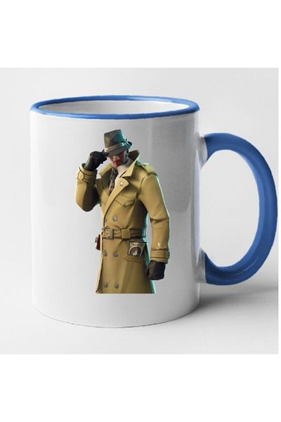 OEM Cană personalizată Fortnite cu mâner albastru - Sleuth, INOVATIX®. 330ml