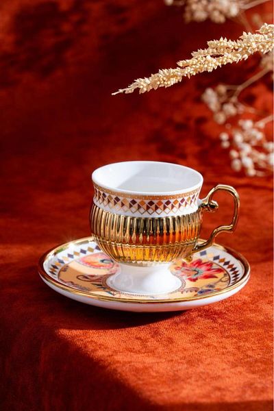 ACAR Tolede Cream 6-Piece Coffee Cup Set Shp-07191