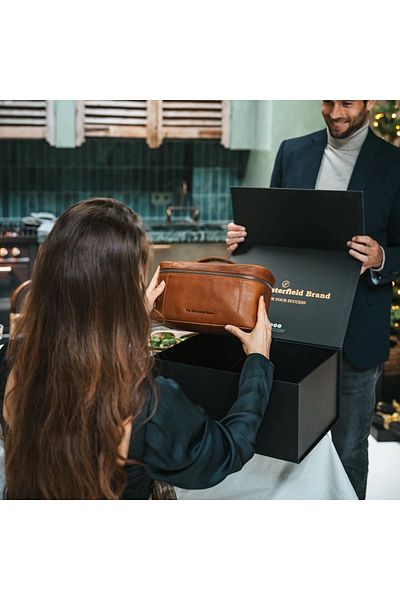 The Chesterfield Brand Cosmetic bag, The Chesterfield Brand, genuine leather, Limone