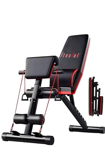 Fitness World Adjustable Weight Bench and Empty Punching Bag 80cm