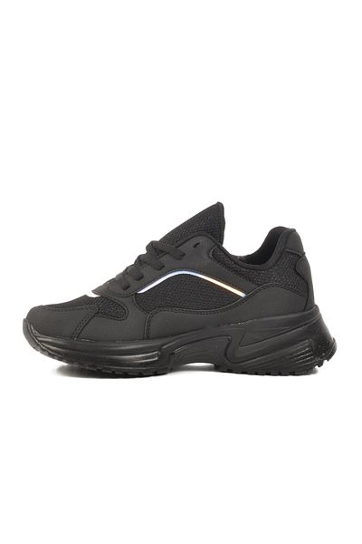 AYAKMOD Black Glitter Mesh Lightweight Women's Sports Shoes 2410 g
