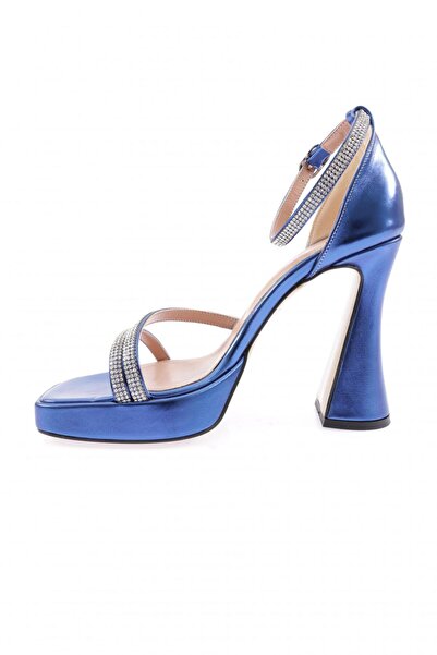 DGN 3581-23Y Жіночі сандалі на товстому каблуці з кришталевими камінцями та перехресними ремінцями