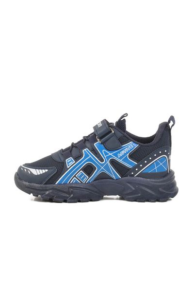 WALKWAY Navy Blue-White Children's Sports Shoes Ruffon 2540 F