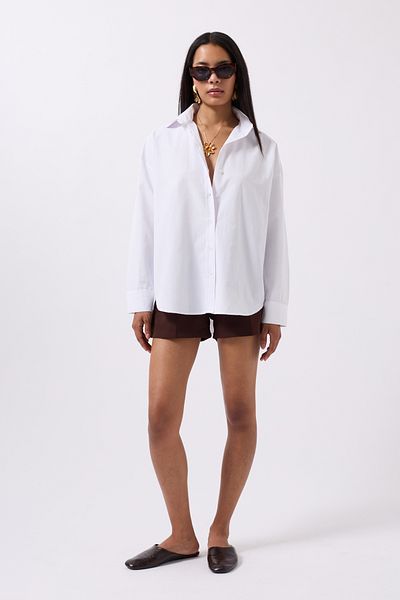 Black Fashion Basic White Shirt