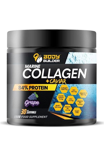 Body Builder Marine Collagen plus Caviar, Grape, 270 Gm