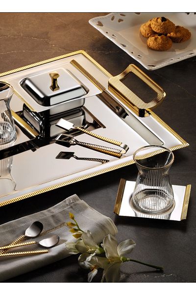 Tiamo Mios Tea Set Gold for 12 People