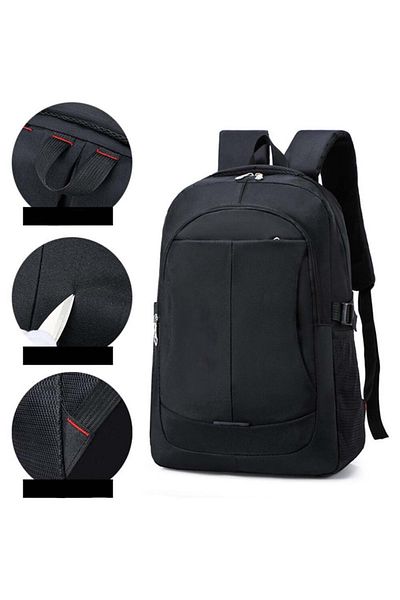 zola Rucsac adolescenti, 2 compartimente, buzunare si catarame laterale, negru, 48x31x15 cm, impermeabil