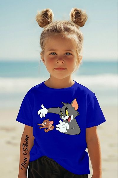 New Shine TRIOC OVERSIZE IMPRIMAT TOM ȘI JERRY PENTRU COPII