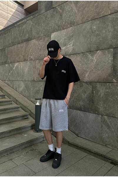 serline Premium Nakış Detaylı Oversize Şort