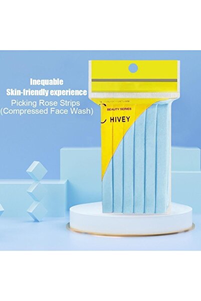 LA PERLA TECH 12 قطعة من إسفنجة تنظيف الوجه، وسادات غسيل الوجه المستديرة لمستحضرات التجميل (أزرق)