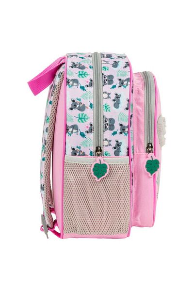zola Ghiozdan prescolari, usor, 2 compartimente, roz cu koala pufos, 29x23x14 cm