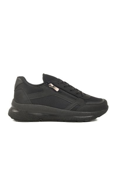 AYAKMOD Pantofi sport ușori din plasă din nubuc negru 2420 G