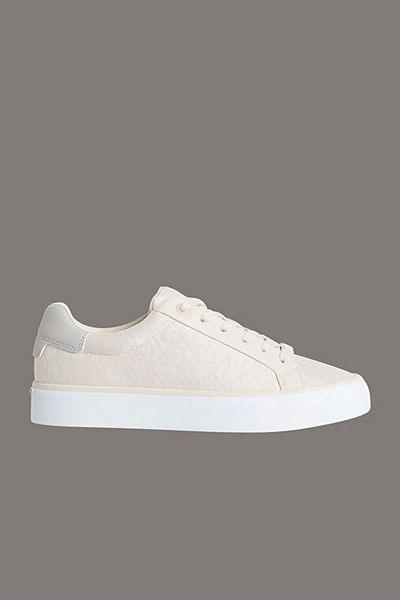 Calvin Klein Women's Beige Ck Logo Snekaer