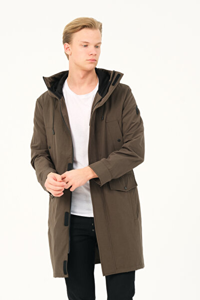 PIQUE Men's Coat Hooded Long Men's Parka