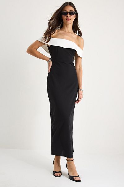 Bianco Lucci Women's Madonna Collar Pencil Maxi Dress 8031 60283333