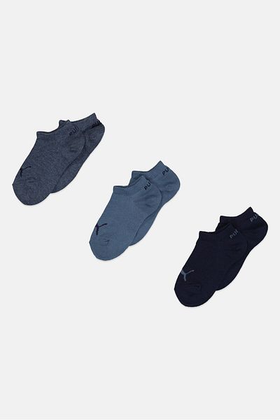 Puma Toddlers Boy 3 Pairs Brand Logo Outdoor Socks, Multicolor