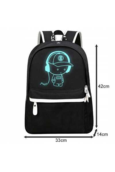 zola Σακίδιο πλάτης εφήβου, USB, υποδοχή ακουστικών, κλειδαριά με συνδυασμό, κασετίνα, ανακλαστική, 42x14x33 εκ.