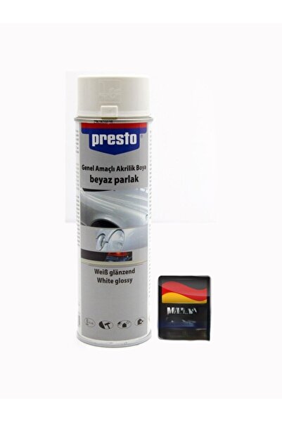 Presto Parlak Beyaz Sprey Akrilik Sprey Boya (500ML) (12 ADET )