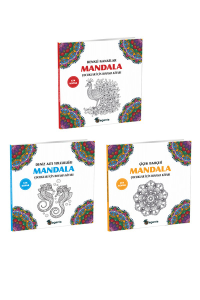 Egenis Mandala Boyama Kitap Seti – Doğanın Renkleri Serisi (3'lü Set)