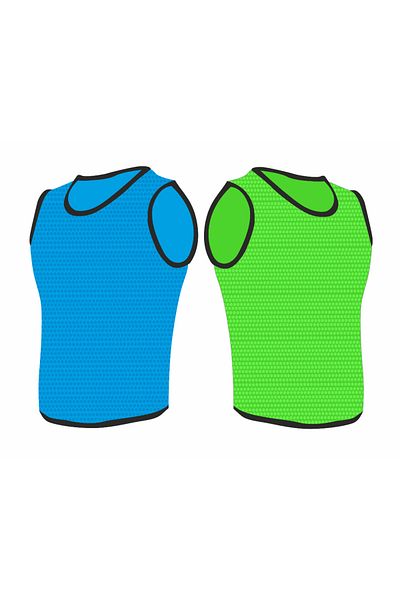 GNC Tekstil 12 Training Vests for Children - 6 Turquoise 6 Green - Astroturf Match Vest - Astroturf