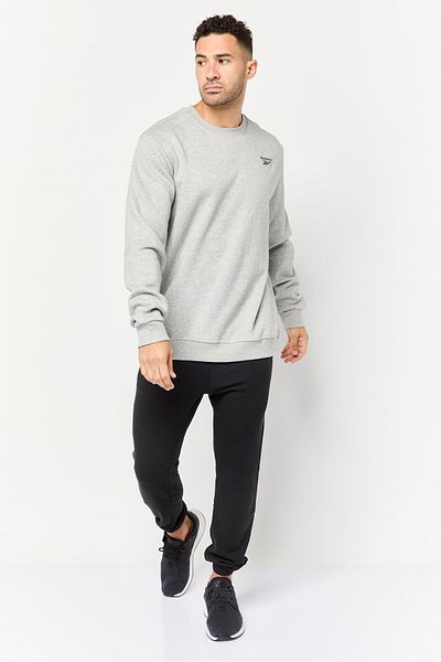Reebok Men Sportswear Fit Long Sleeve Outdoor Sweatshirt, Light Grey