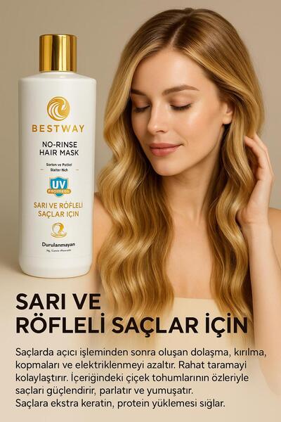 BESTWAY KUAFÖR & GÜZELLİK SALONU Sarı Ve Röfleli Saçlar Için Durulanmayan Saç...
