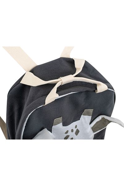 zola Rucsac pentru copii, model zebra, gri inchis, bretele reglabile, 34x34x10 cm