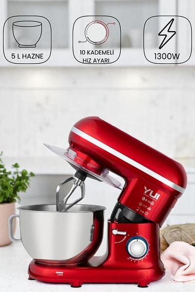 Yui Easy Chef M108 Dough Kneading Machine - Red Stand Mixer