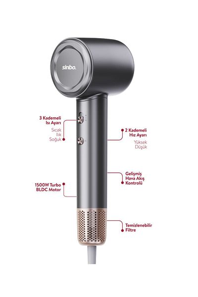 Sinbo Shd-1737 Bldc Hair Dryer