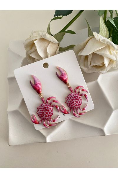 Dionme Zra Brand Model Crab Earrings