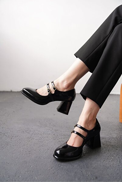 MODAADAM Pantofi cu toc Gomes de damă - negru-brevet