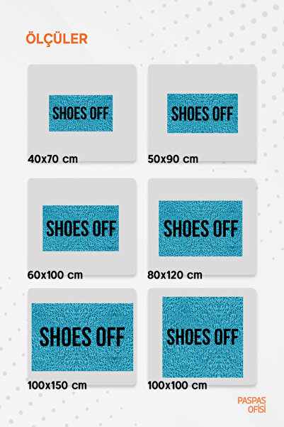 Paspas Yap Shoes Off Printed Curly Doormat Door Front Mat Non-Slip Sole