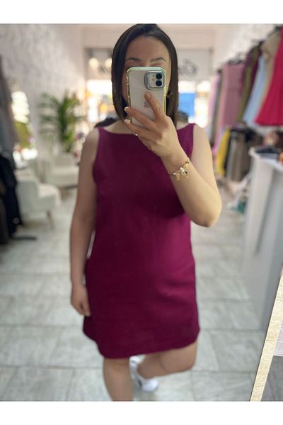 Flow Bordo Back Detail Dress
