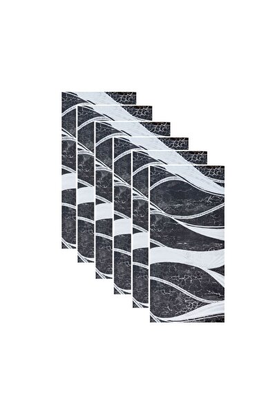 Naimeed Company Set de 6 panouri decorative autoadezive cu folie de aluminiu, suprafață acoperită 1,08 m², D7132, 60x30 cm