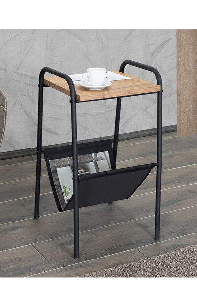 Pafu Dergilikli Metal Yan Sehpa