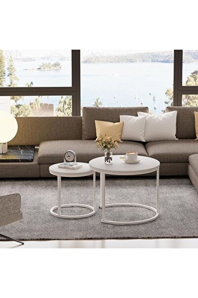 EDMONDA EV AKSESUAR TREND İKİLİ ORTA SEHPA KÜÇÜK ÖLÇÜ OTURMA ODASI YATAK ODAS...