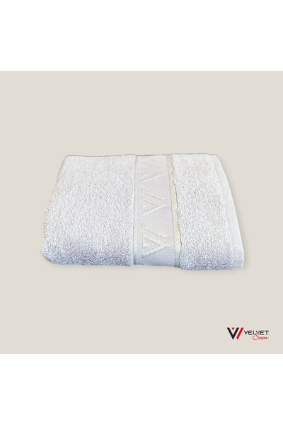 Velvet Soon Antibacterial & Highly Absorbent Bamboo Hand and Face Towel Set - 50X90 cm V Pattern