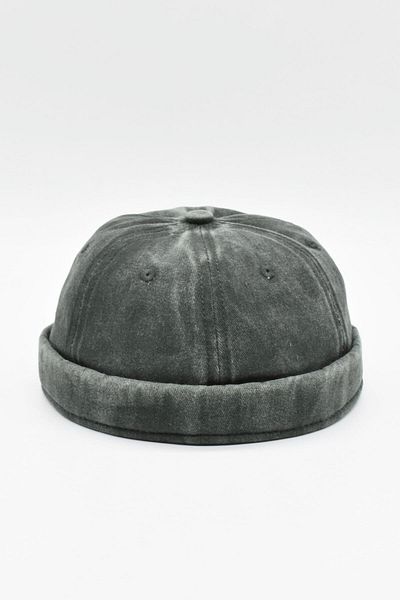 Külah Vintage Retro Khaki Distressed Cotton Cap Docker Hat