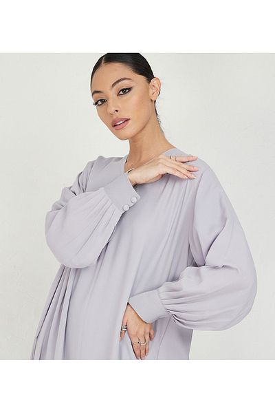 Rosette Abaya Gray Abaya