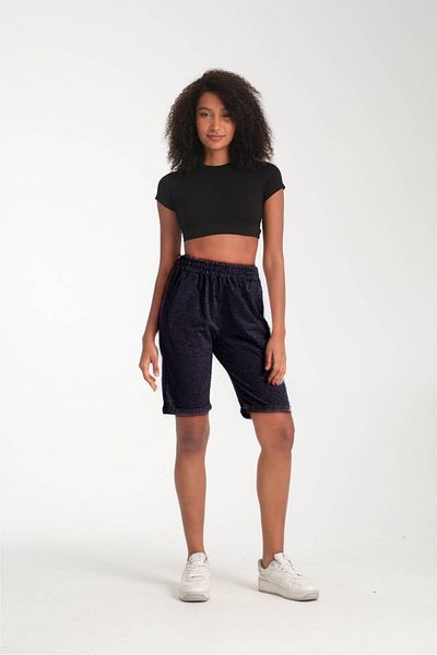VERSCOVE Women's Double Leg 2-Piece Super Set with Side Pockets, Adjustable Lace-Up Waist, Basic Combed Cotton Shorts