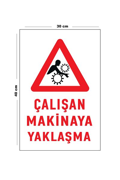 Lucena Approach to Metal Working Machine 30 cm X 40 cm A3 Size Warning Sign Directional Sign